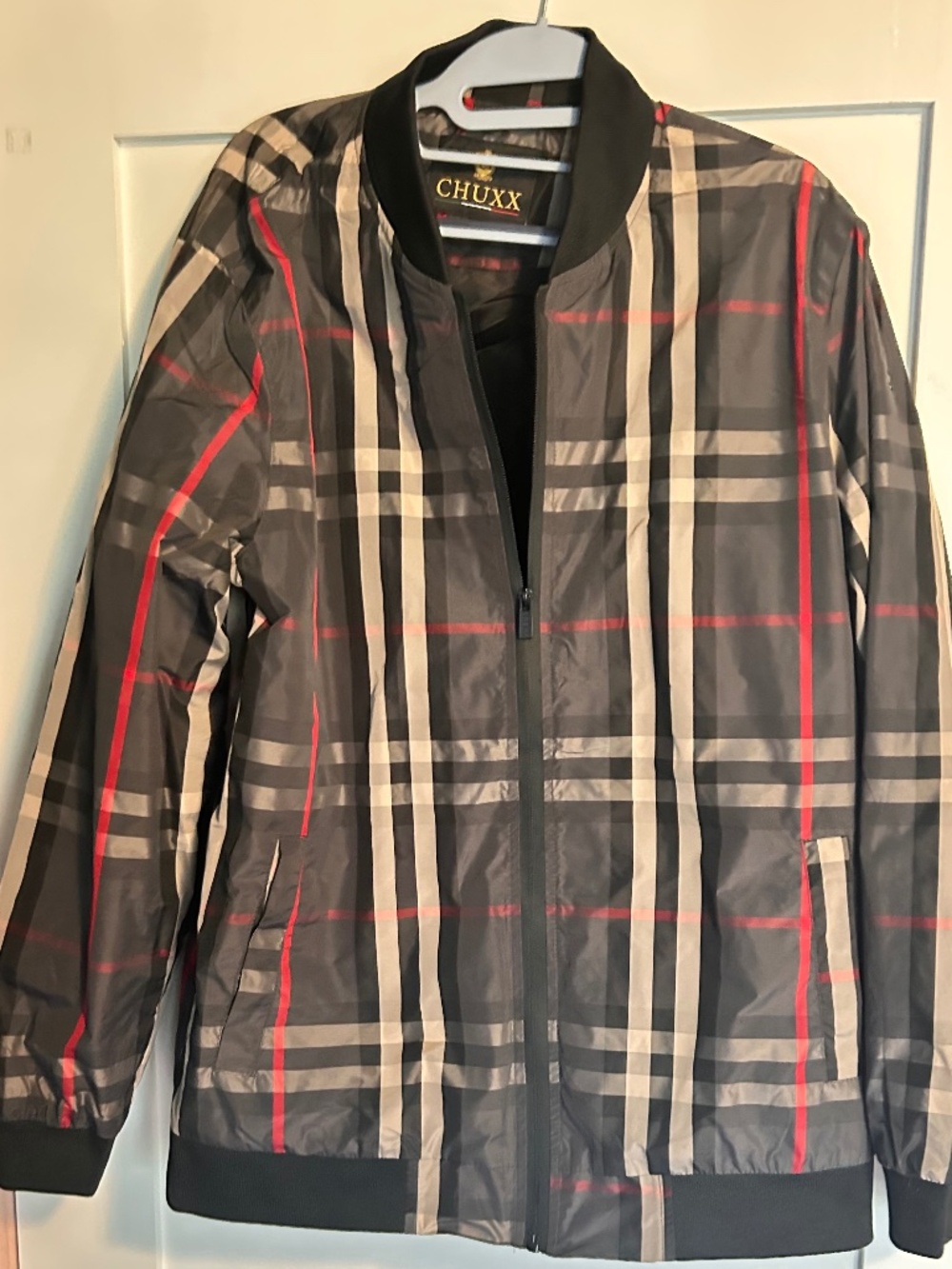 Plaid bomber jacket